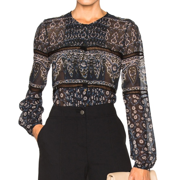 Veronica Beard Tops - Veronica Beard Daisy Silk Lace Top